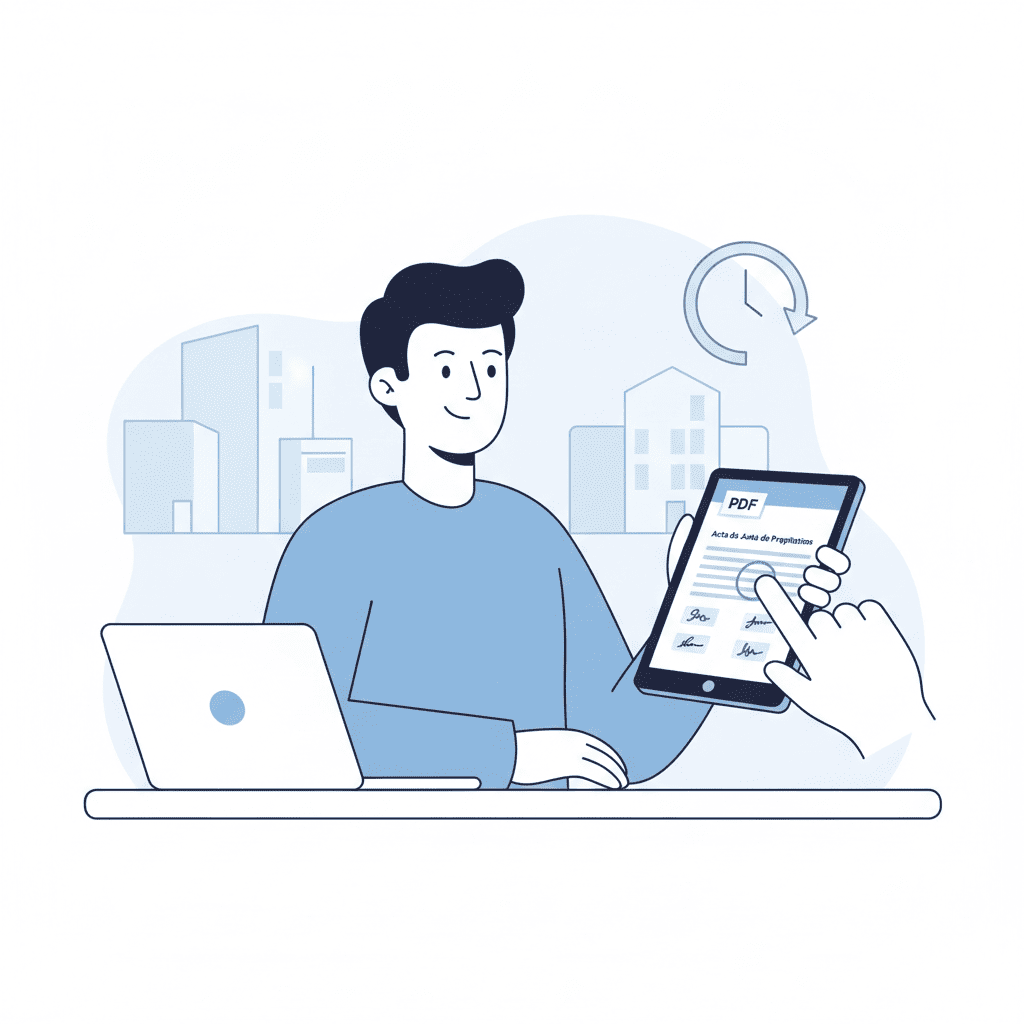 Administradores de Fincas: ¿Cansados de Perseguir Firmas? Cómo la Firma Electrónica Agiliza las Actas de Comunidad