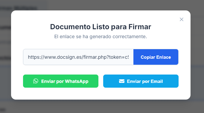 Compartir enlace de firma